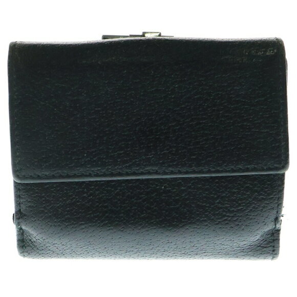 Gucci GG Clip Leather Compact Wallet Bi fold Black - Picture 2 of 6